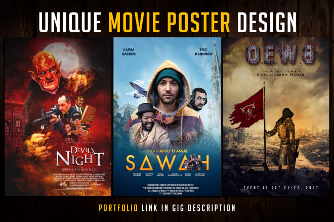 I will design a unique movie poster