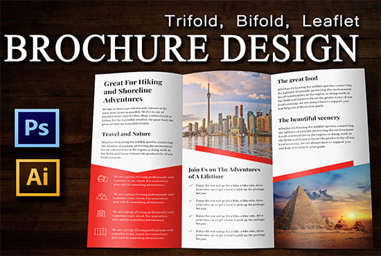 I will design amazing and unique bifold,trifold brochure and leaflat