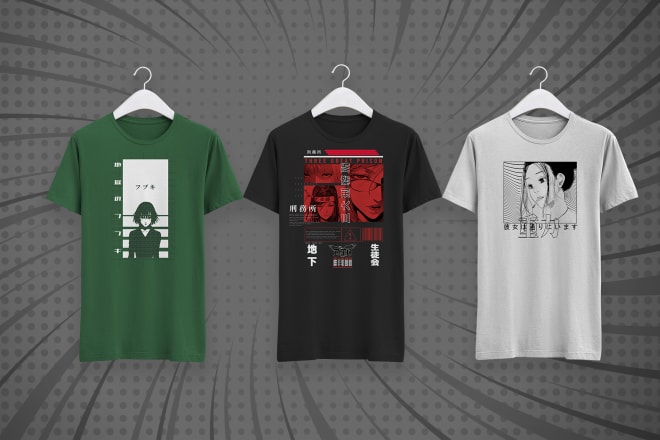 I will design anime streetwear t shirt