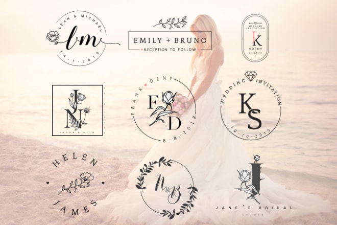I will design beautiful elegant wedding monogram