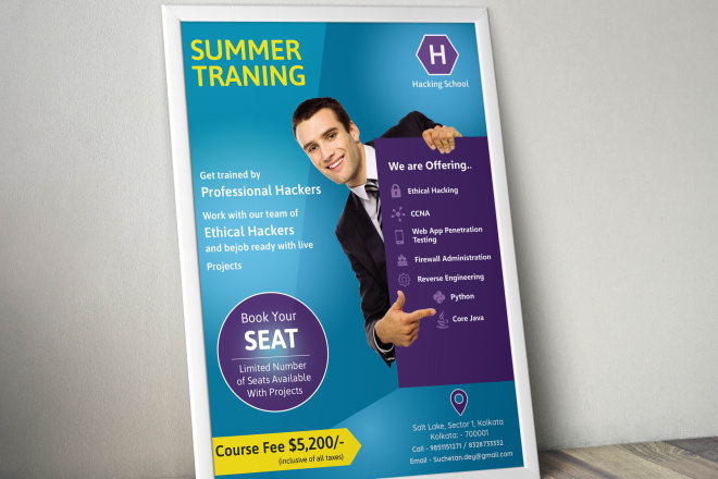 I will design clean professional poster design