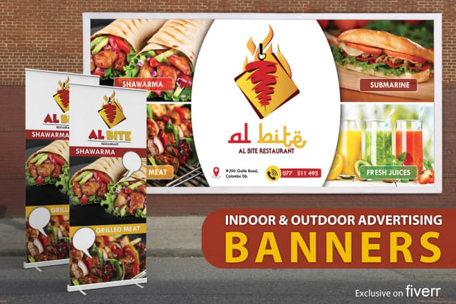 I will design graphic for roll up banner, billboard or any banner