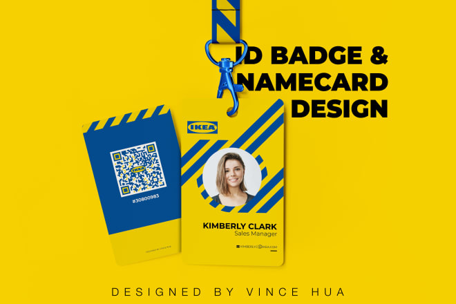 I will design id badge, name card, press pass, lanyard