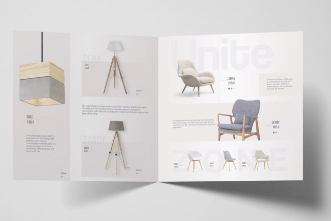 I will design minimal elegant catalog, brochure, company profile