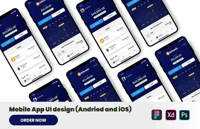 I will design mobile app user interface in adobe xd and figma