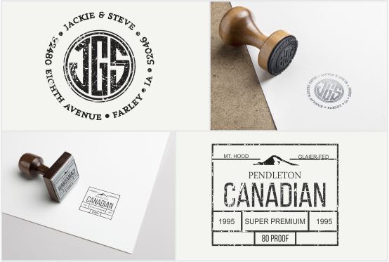 I will design or replicate your logo as realistic rubber stamp