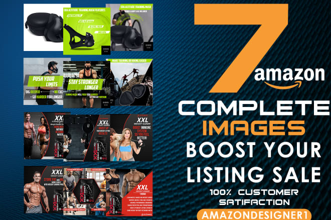 I will design premium 7 bol or amazon product listing image infographics