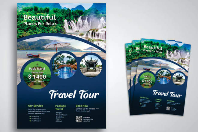 I will design professional travel or tour flyer