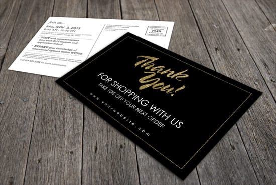 I will design stylish modern postcard design, business card design