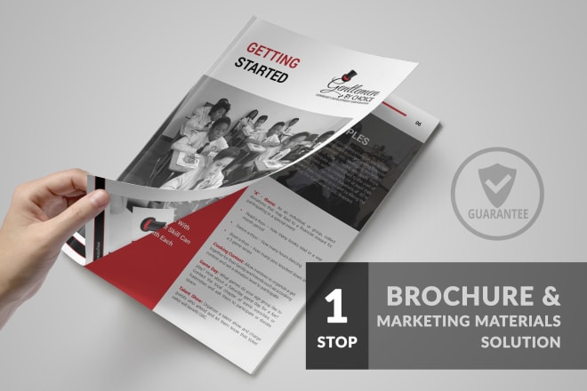 I will do brochure design, flyer, catalog, booklet, marketing items