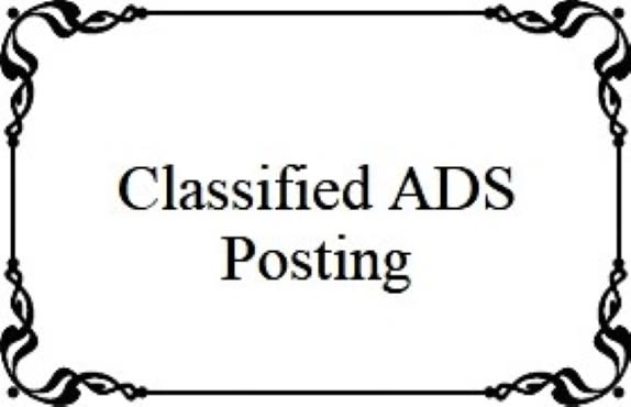 I will do classified ads posting