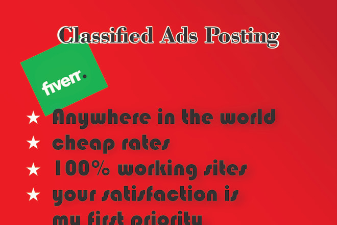 I will do classified ads posting