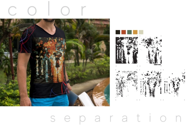 I will do color separation for screen printing