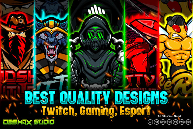 I will do esport logo design for twitch, sports,mixer,streams etc