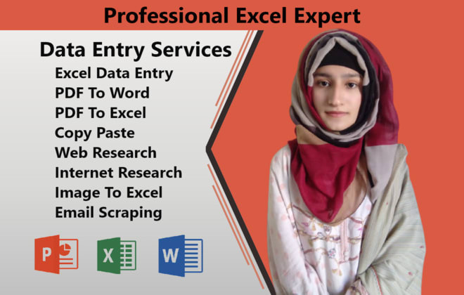 I will do excel data entry, copy paste, typing, data entry