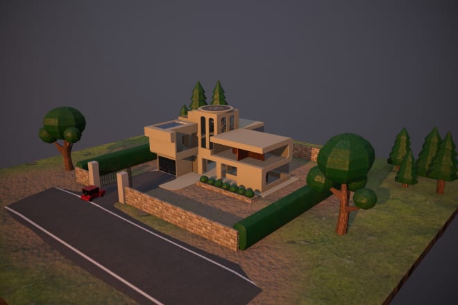 I will do low poly modeling and texturing for games