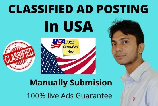 I will do manually free classified ad posting in USA