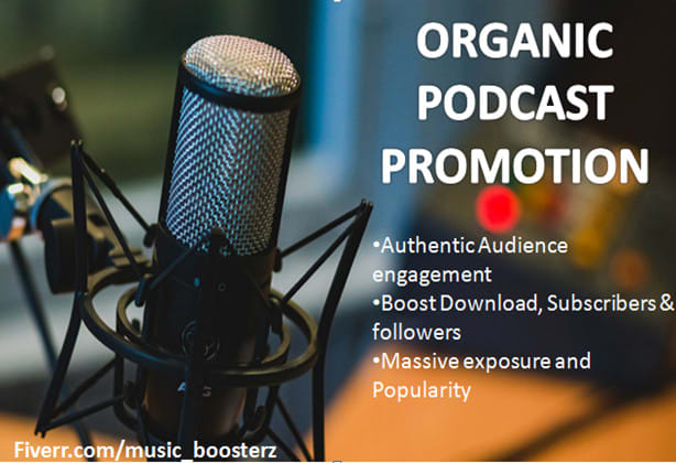 I will do organic podcast promotion and marketing social platforms
