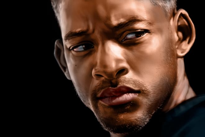 I will do realistic portrait in adobe photoshop