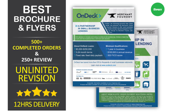 I will do wonderful flyer and brochure for you