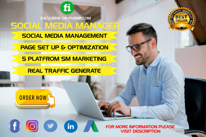 I will do your social media marketing manager, facebook management