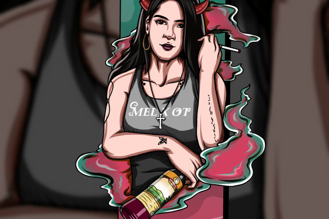 I will draw aesthetic clothing brand design and illustration