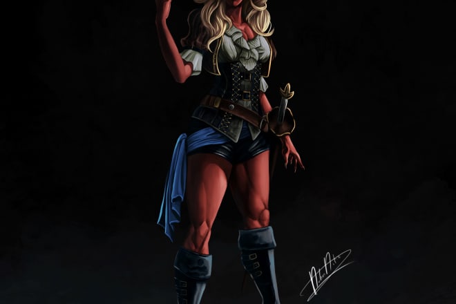 I will draw character concept art style commission