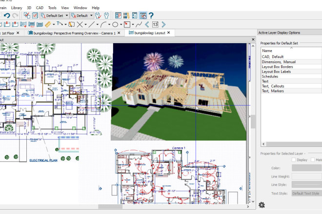 I will draw floor plan in chief architect, framing and elevation