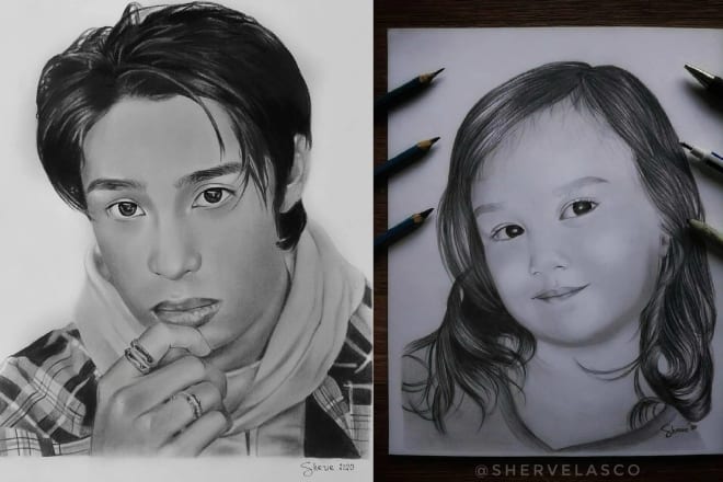 I will draw realistic art portraits