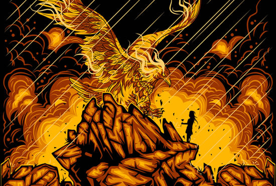 I will draw vector based illustration