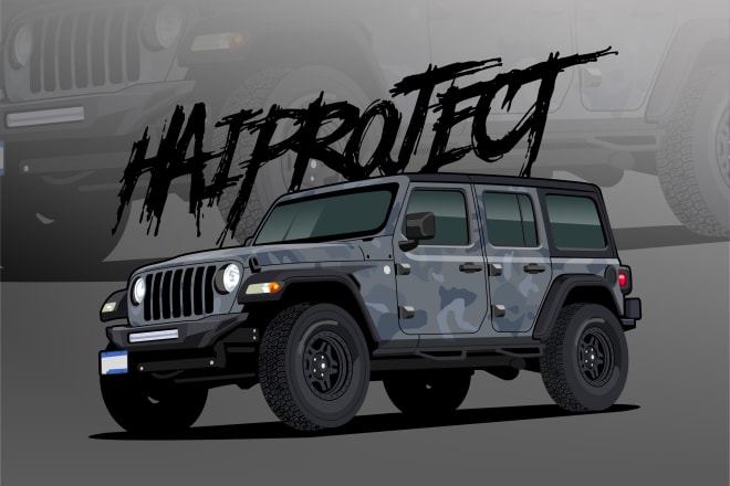 I will draw vector illustration of your cars