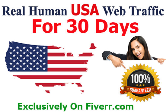 I will drive USA web traffic for 30 days
