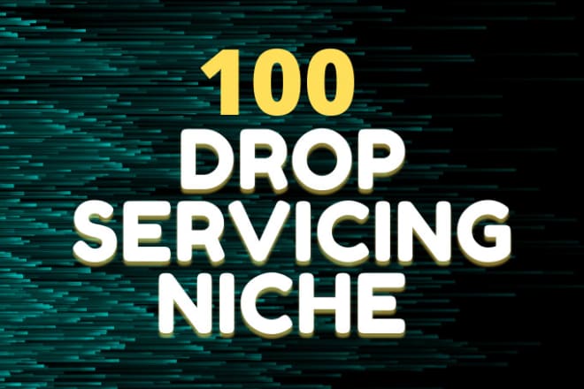 I will give you 100 drop servicing hot niches