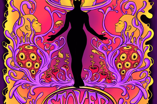 I will illustrate an album cover for your music