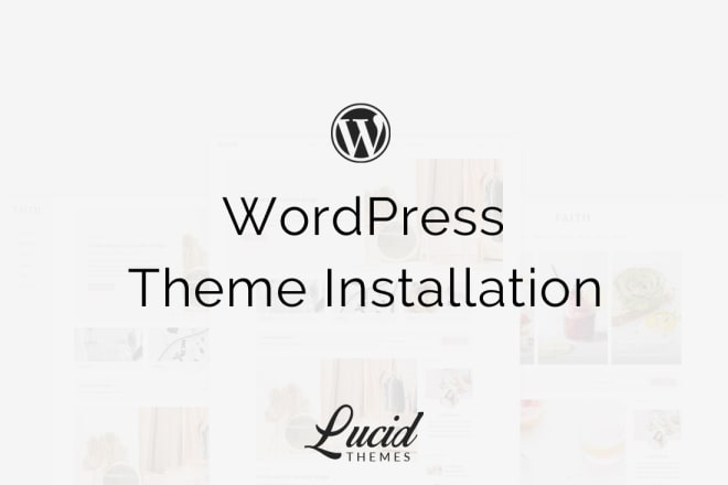 I will install and setup a wordpress theme