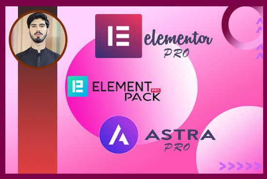 I will install elementor pro astra pro and element pack licensed updatable