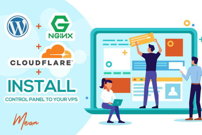 I will install wordpress with cloudflare and control panel to any vps