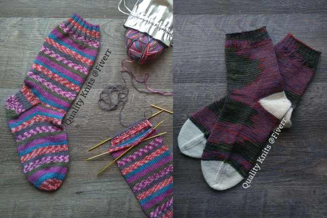 I will knit custom items based on sketches, photos, or moodboards