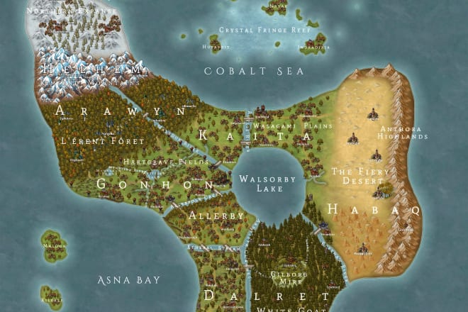 I will make custom fantasy maps