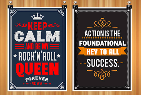 I will make eye catching typography poster design