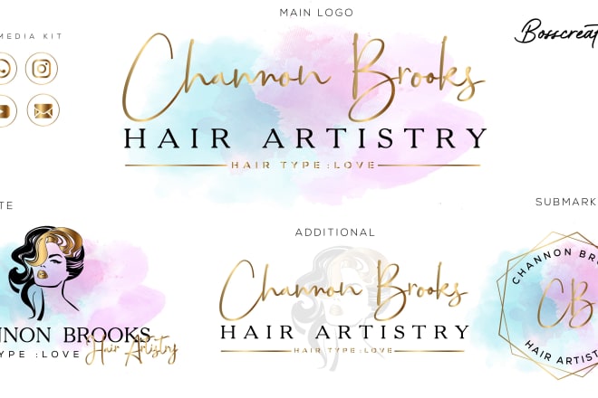 I will make lovely watercolor signature eyelash or beauty salon logo