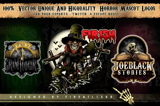 I will make scary horror logo that will give goosebumps