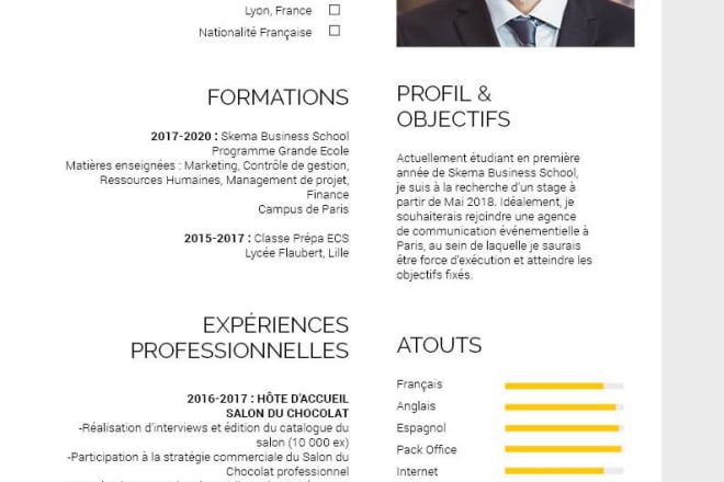 I will professionally translate your english or french text, CV to french or english
