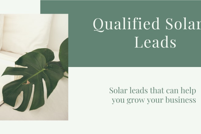 I will provide solar panel leads