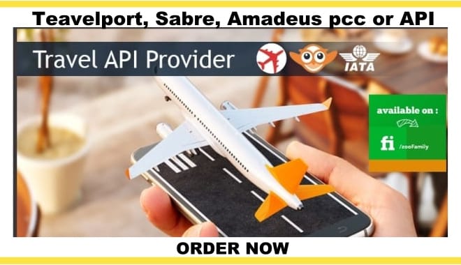 I will provide travelport, sabre, amadeus pcc or API