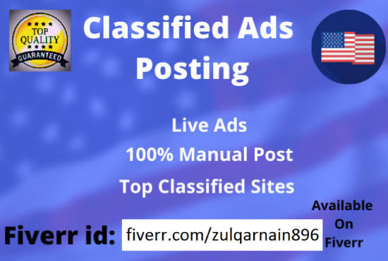 I will publish your ads in top USA classified ad posting site