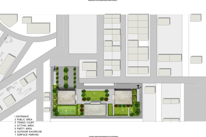 I will render site plan and landscape plan for real estate