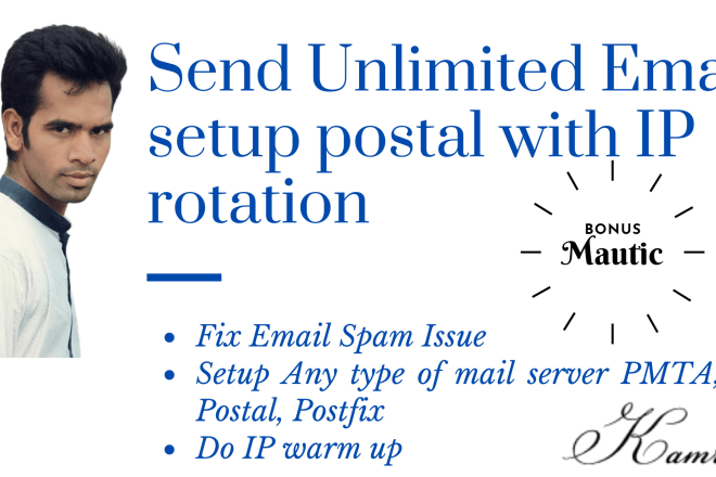 I will send unlimited email,with postal smtp server do IP warm up