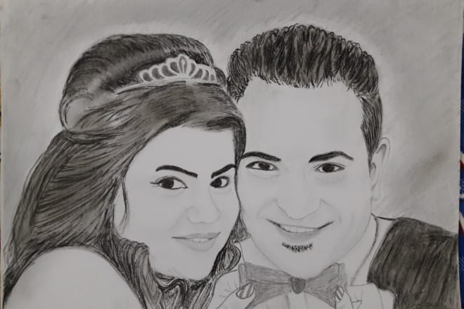 I will sketch a portrait, pencil drawing