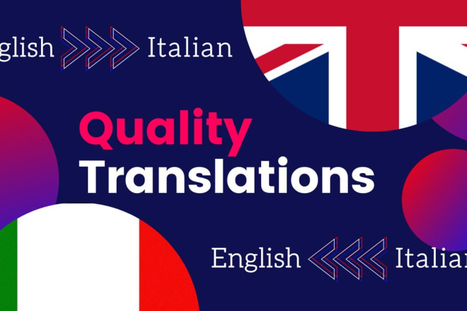 I will translate english to italian